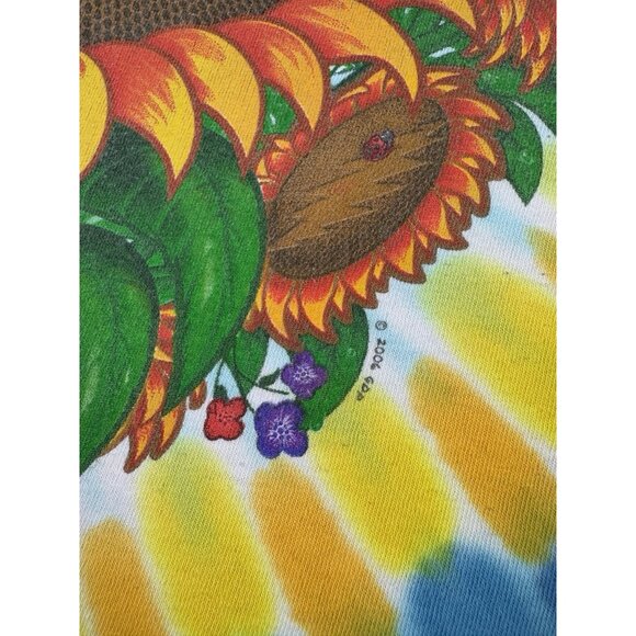 Rare Vintage Y2K 2006 Grateful Dead Inspiration Liquid Blue Tie Dye Band Tee Art - Picture 7 of 16